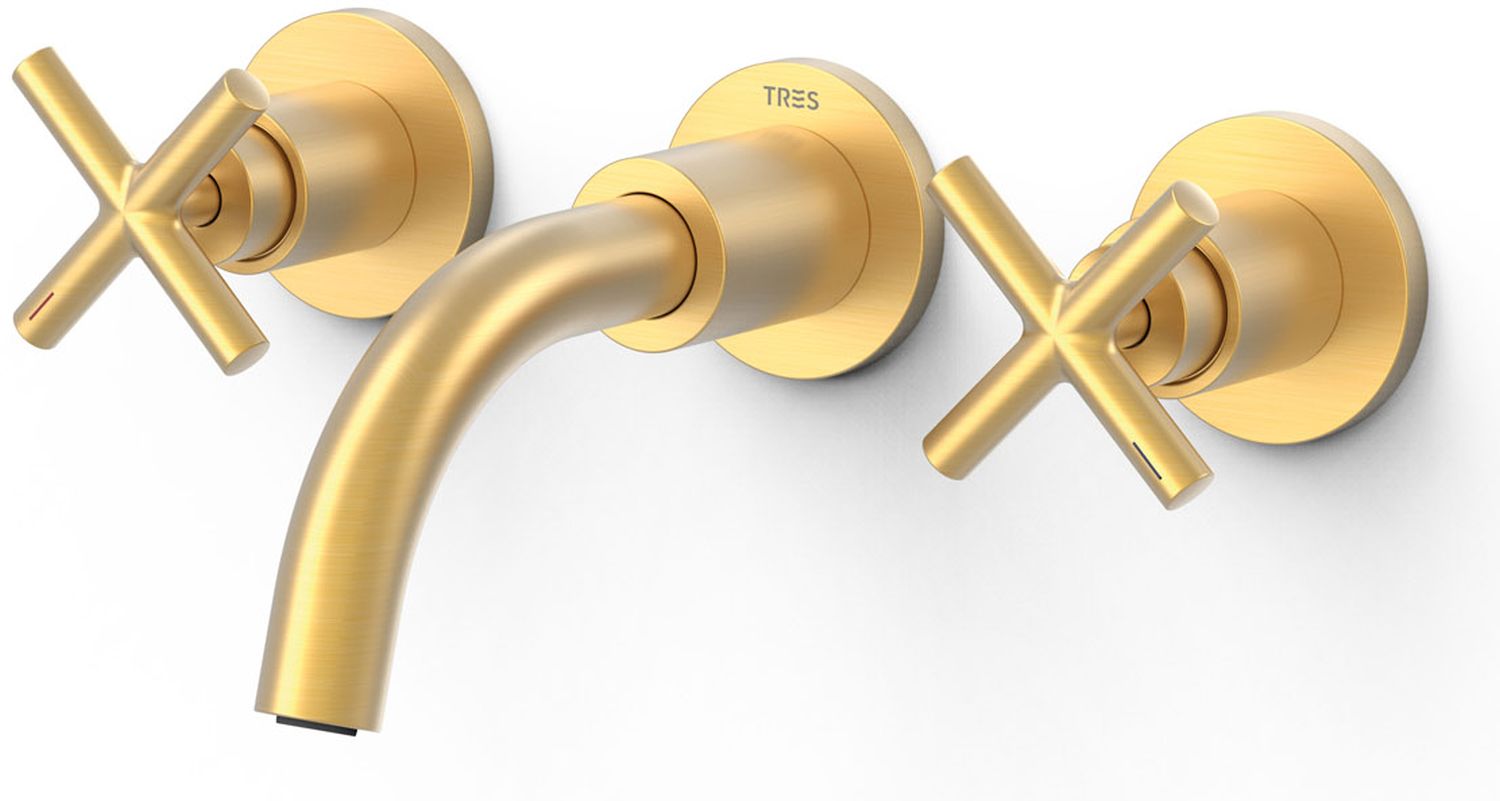 Tres Mont Blanc rubinetto per lavabo da incasso oro 28330001OM