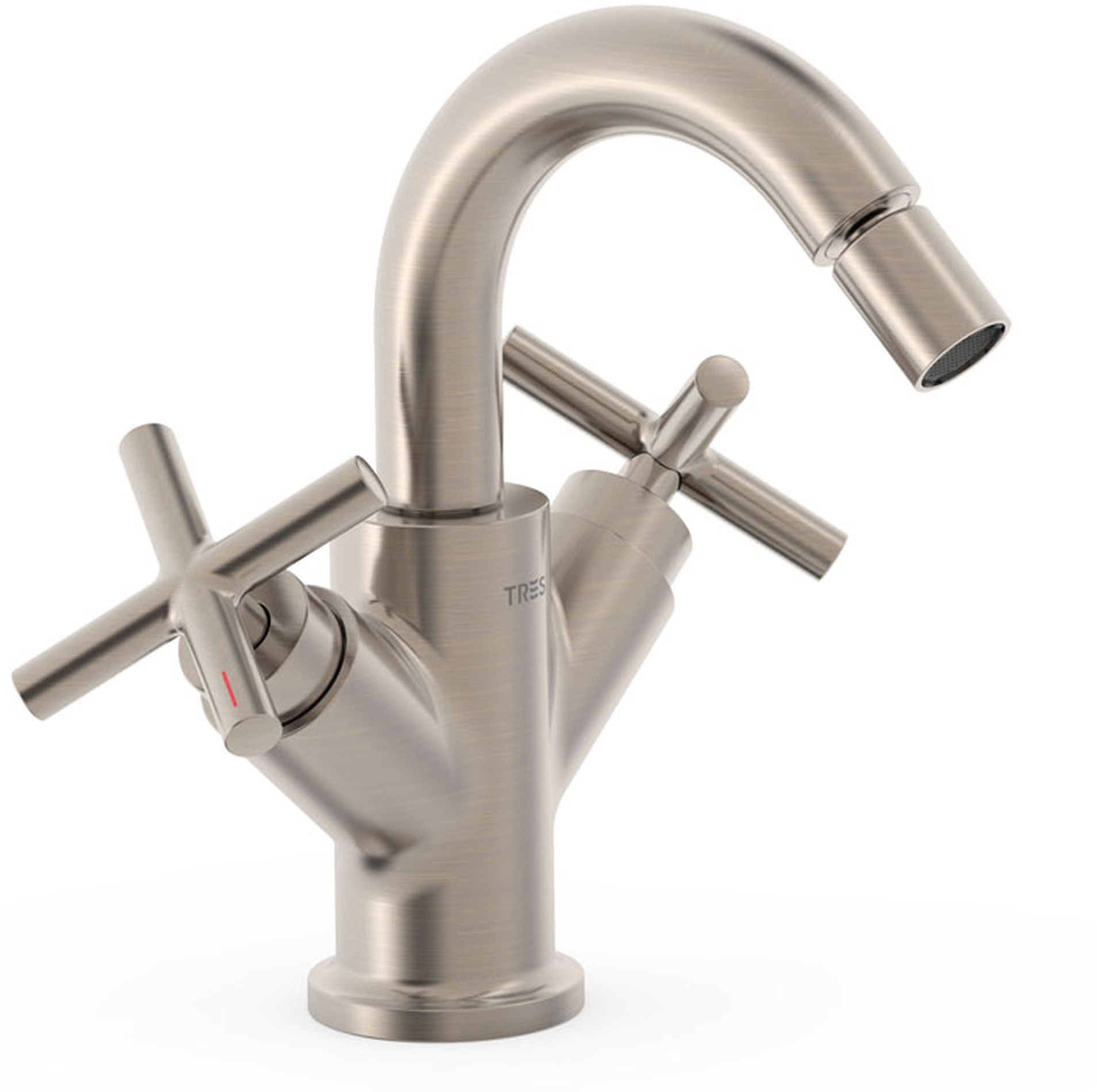 Tres Mont Blanc rubinetto per bidet verticale acciaio 28312001AC