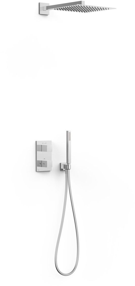 Tres Therm-Box set doccia da incasso con termostato con soffione cromo 00625004
