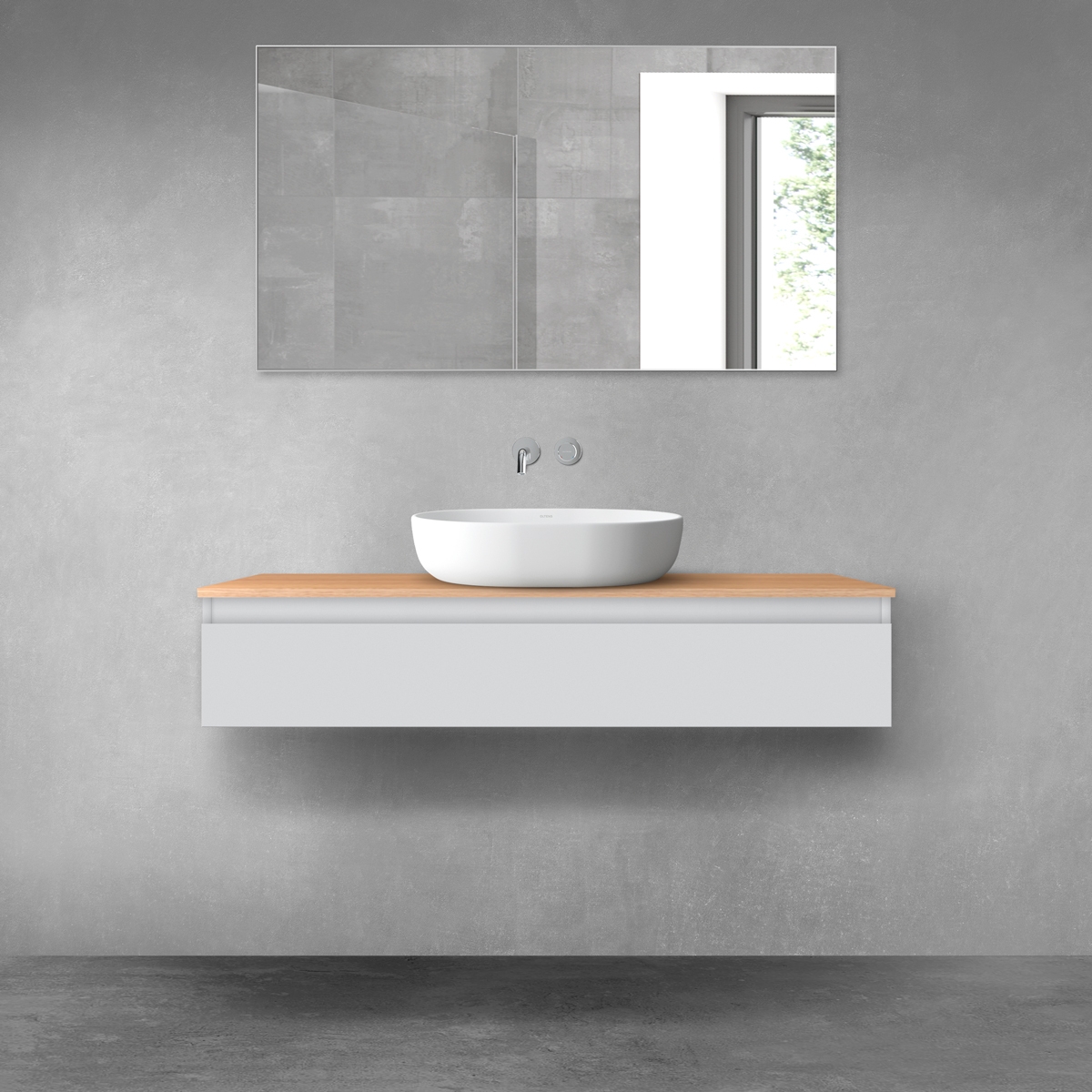 Set armadietto Oltens Vernal 60012700, piano sopra armadietto Oltens Vernal 63007060