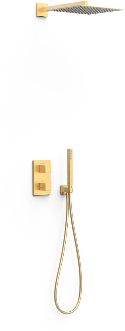 Tres Therm-Box set doccia da incasso con termostato si oro 00625004OM