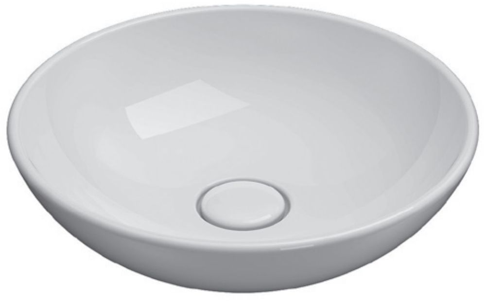 Globo Free lavabo 40x40 cm rotonda da appoggio bianco LAT41BI