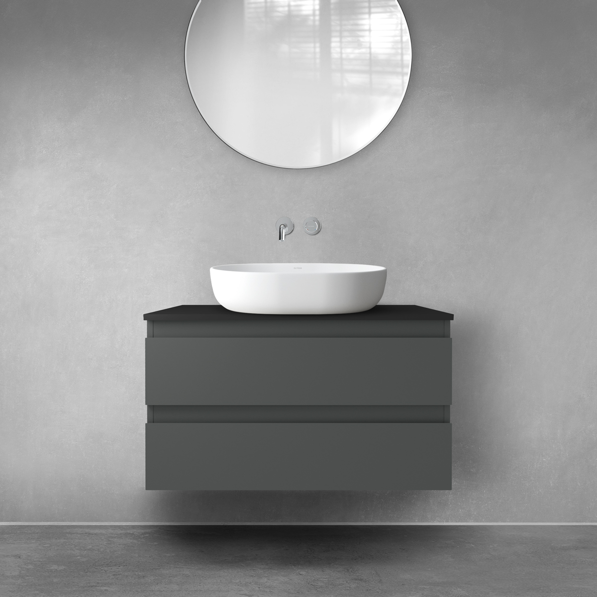 Set armadietto Oltens Vernal 60001400, piano sopra armadietto Oltens Vernal 63005300