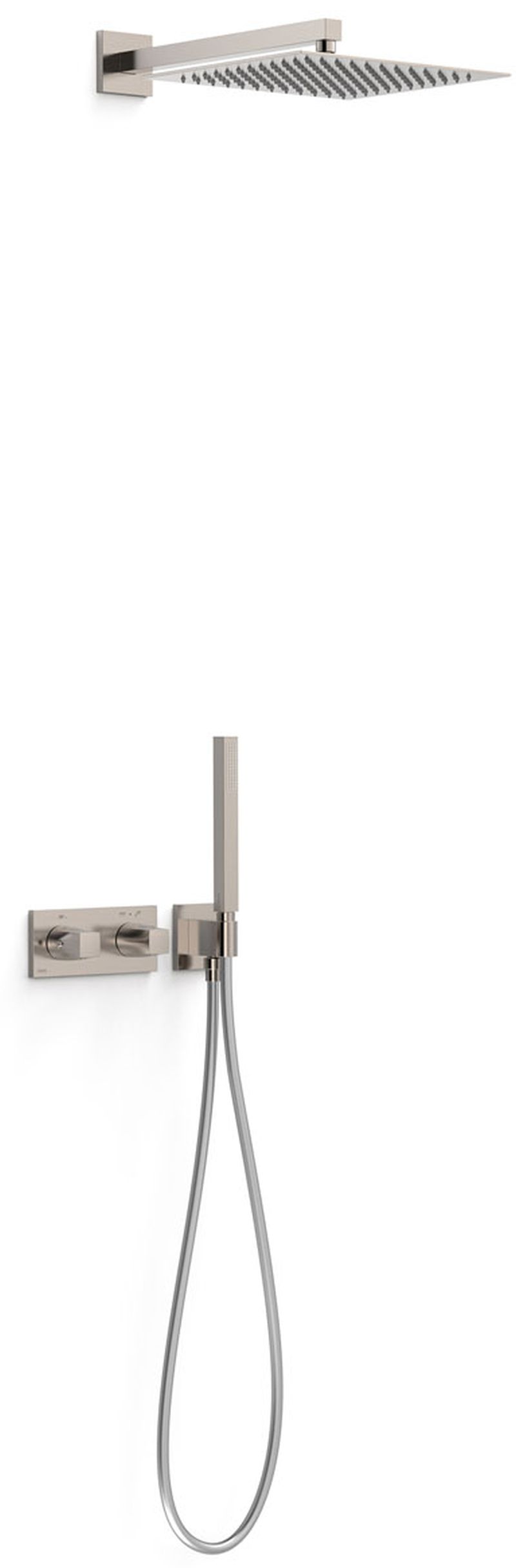 Tres B-System set doccia da incasso con termostato con soffione acciaio 30725204AC