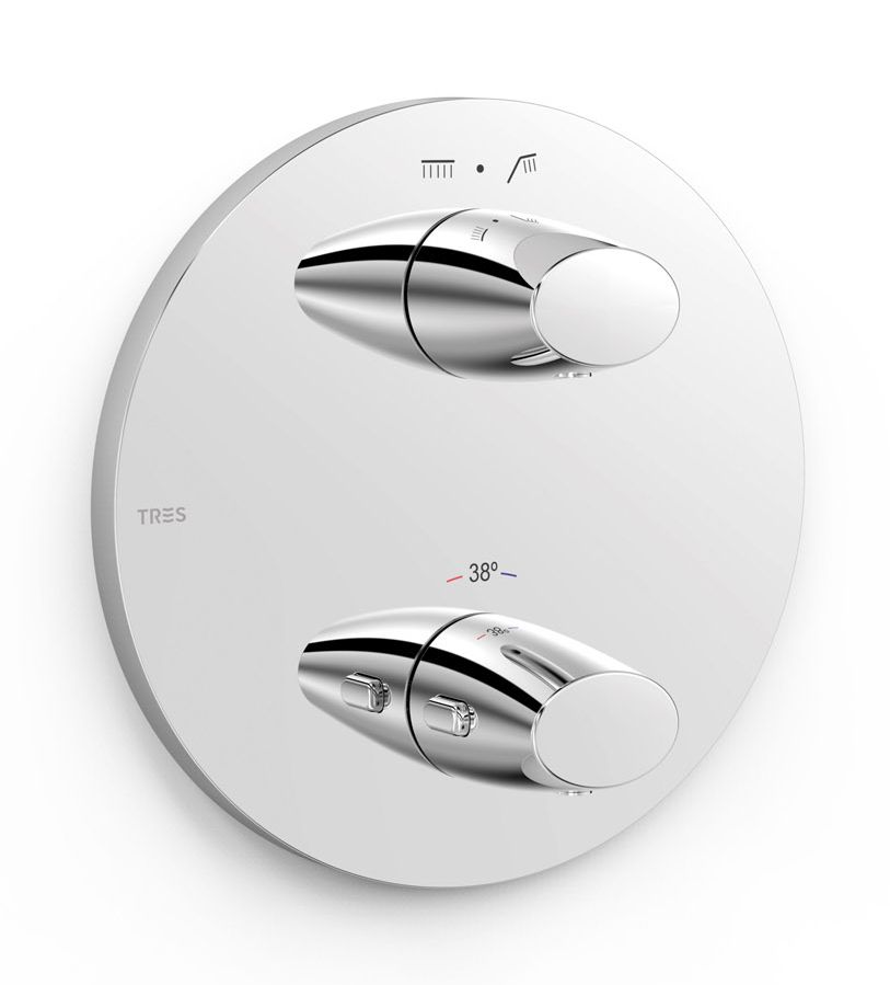 Tres Therm-Box rubinetto per vasca e doccia da incasso con termostato cromo 28125001