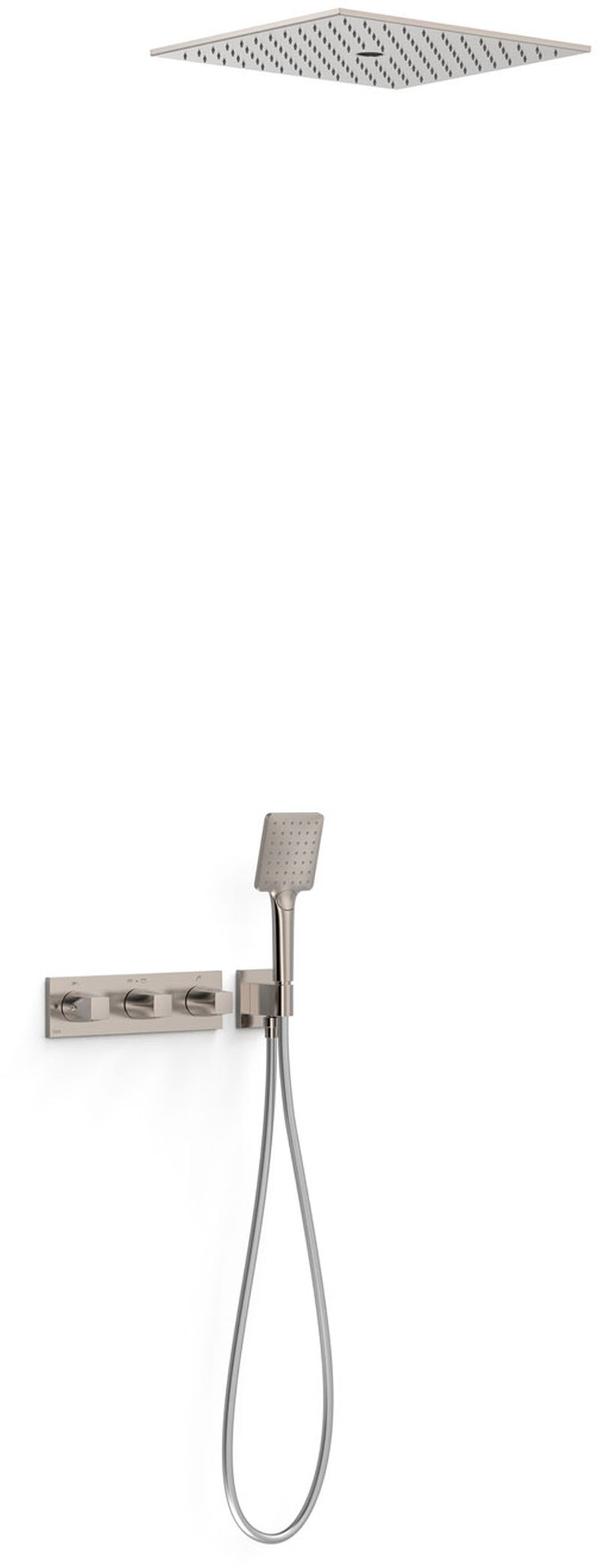 Tres B-System set doccia da incasso con termostato con soffione acciaio 30725306AC