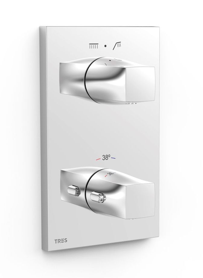 Tres Therm-Box rubinetto per vasca e doccia da incasso con termostato cromo 21125001