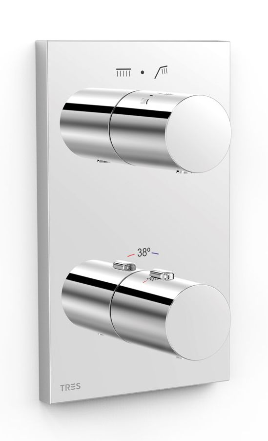 Tres Therm-Box rubinetto per vasca e doccia da incasso con termostato cromo 21625001