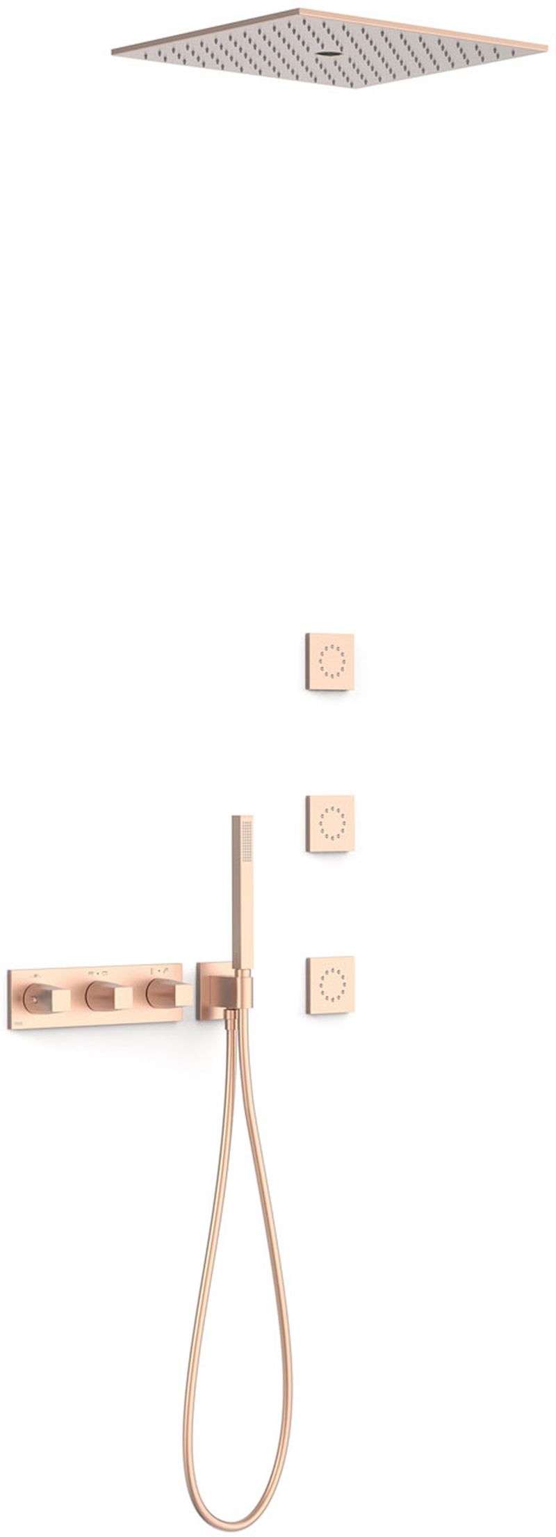 Tres B-System set doccia da incasso con termostato con soffione || 30725406OPM