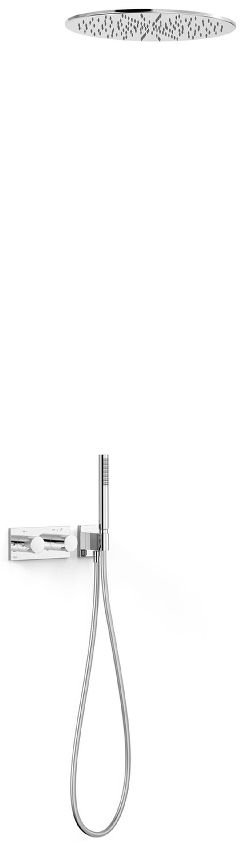 Tres B-System set doccia da incasso con termostato con soffione cromo 30735206