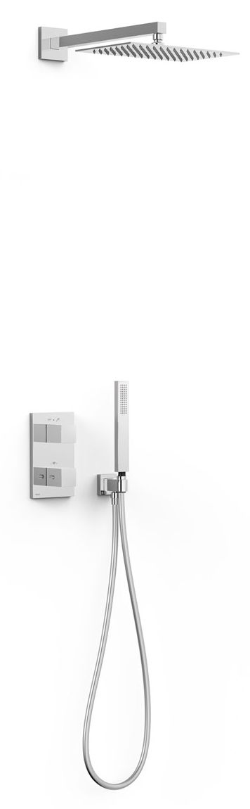 Tres Therm-Box set doccia da incasso con termostato con soffione cromo 20225054