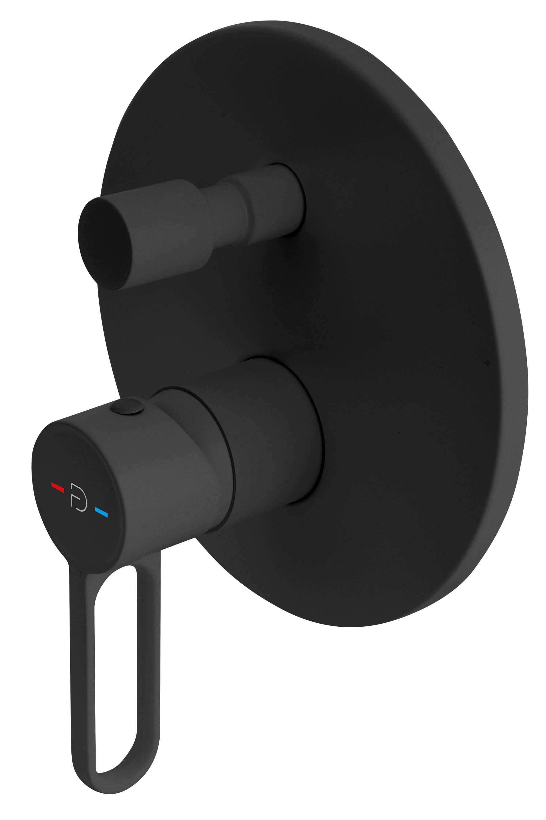 FDesign Zaffiro rubinetto per vasca e doccia da incasso nero FD1-ZFR-7P-22