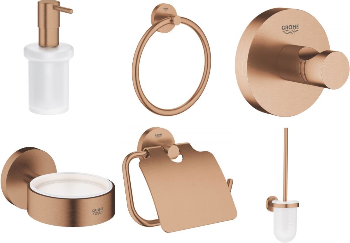 Set scopino WC Grohe Essentials 40374DL1, portarotolo Grohe Essentials 40367DL1, 40369DL1, 40365DL1, 40394DL1, 40364DL1