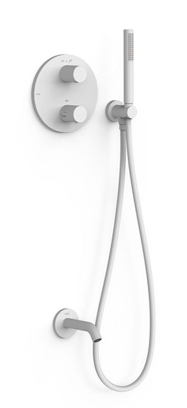 Tres Therm-Box set per vasca e doccia da incasso con termostato bianco 26225006BM