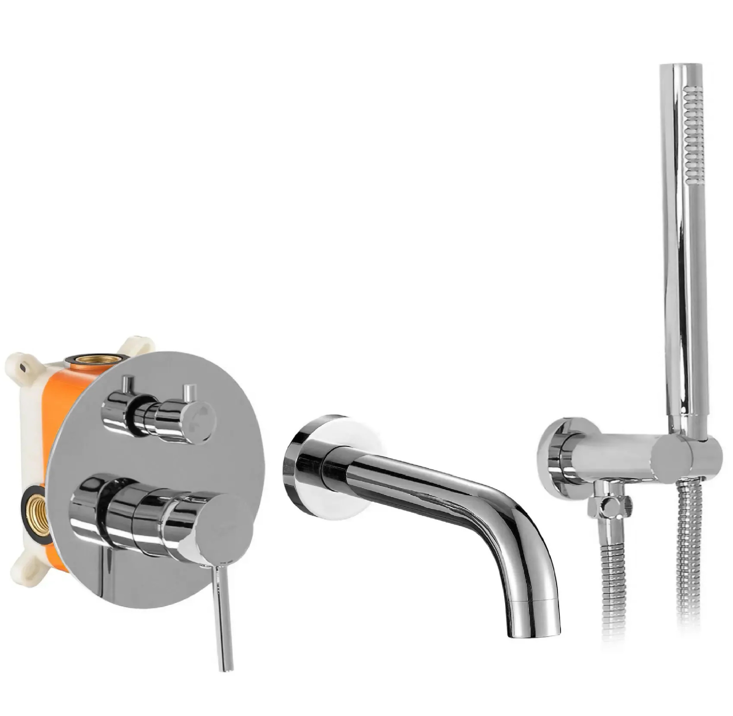Rea Lungo set per vasca e doccia da incasso cromo REA-B6990