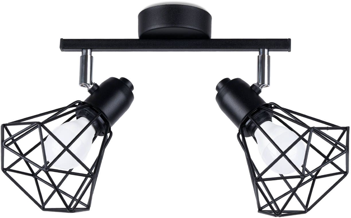 Sollux Lighting Artemis lampada da soffitto 2x40 W nero SL.1106