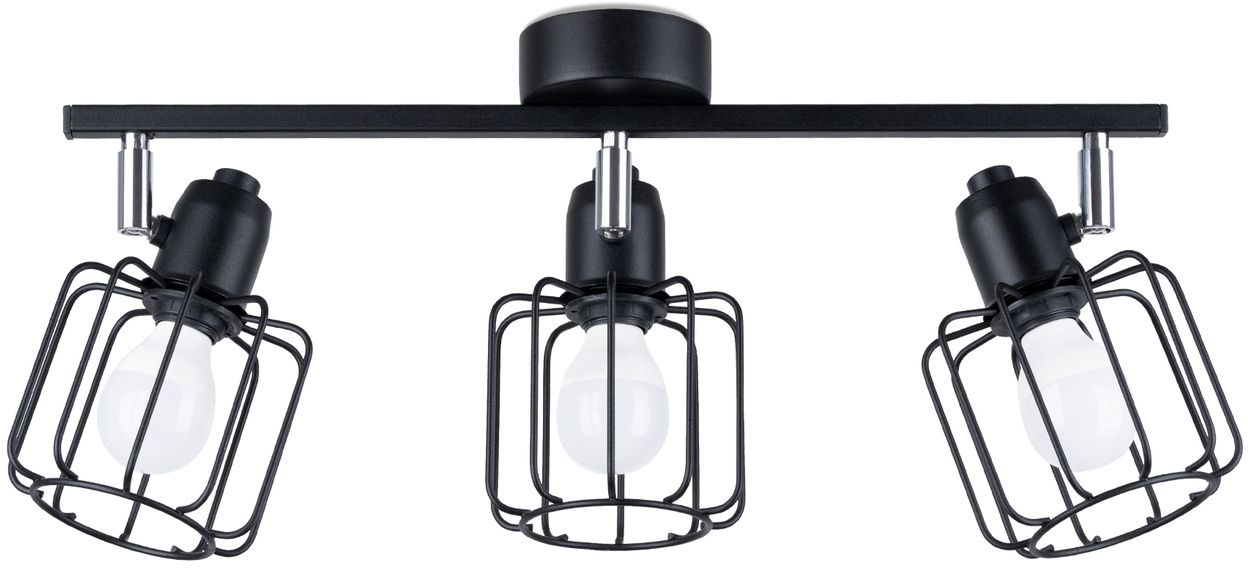 Sollux Lighting Beluci lampada da soffitto 3x40 W nero SL.1116