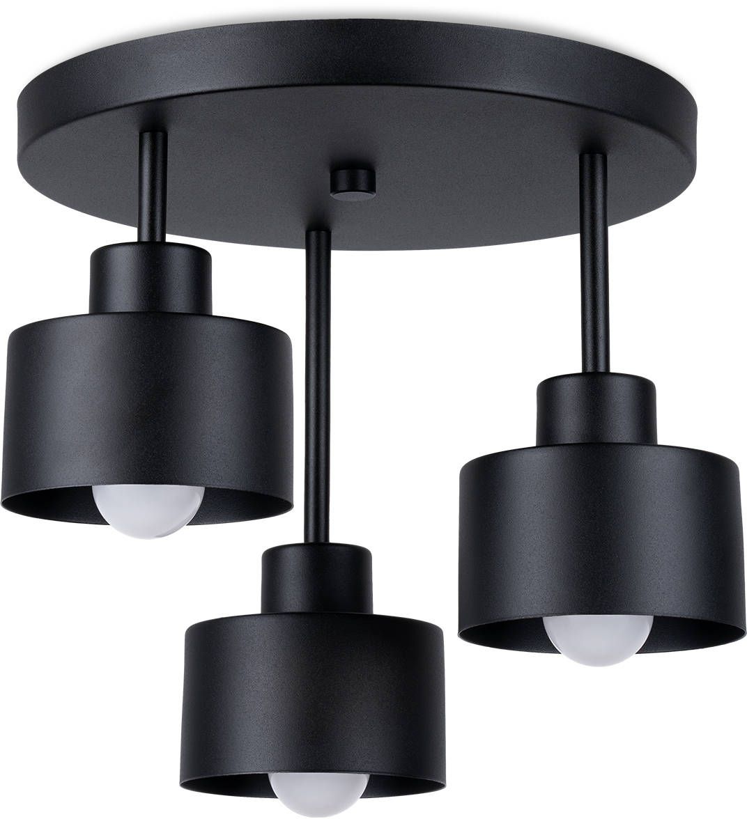 Sollux Lighting Savara lampada da soffitto 3x60 W nero SL.1131