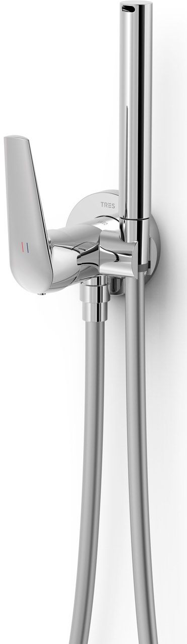 Tres Fuji rubinetto per bidet con set doccia da incasso cromo 28112301