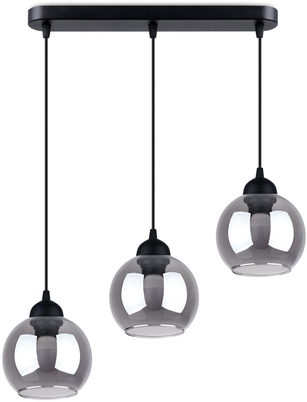 Sollux Lighting Alino lampada sospesa 3x60 W nero SL.1142