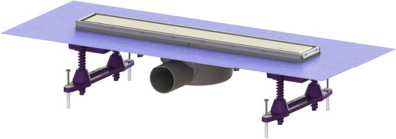 Kessel Linearis Compact scarico per doccia 45 cm acciaio 45600.60M