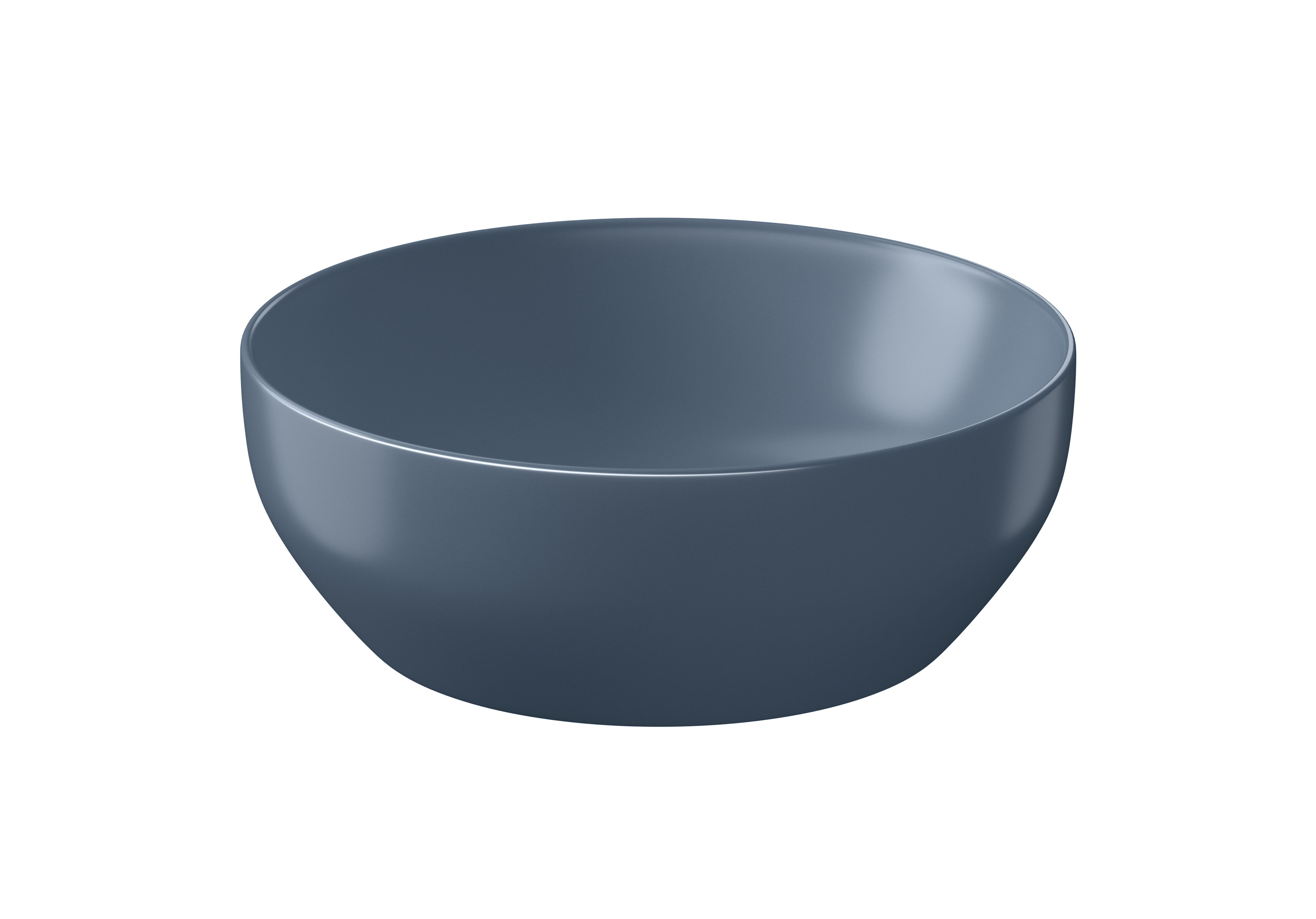 Cersanit Larga lavabo 40x40 cm rotonda da appoggio blu K677-050