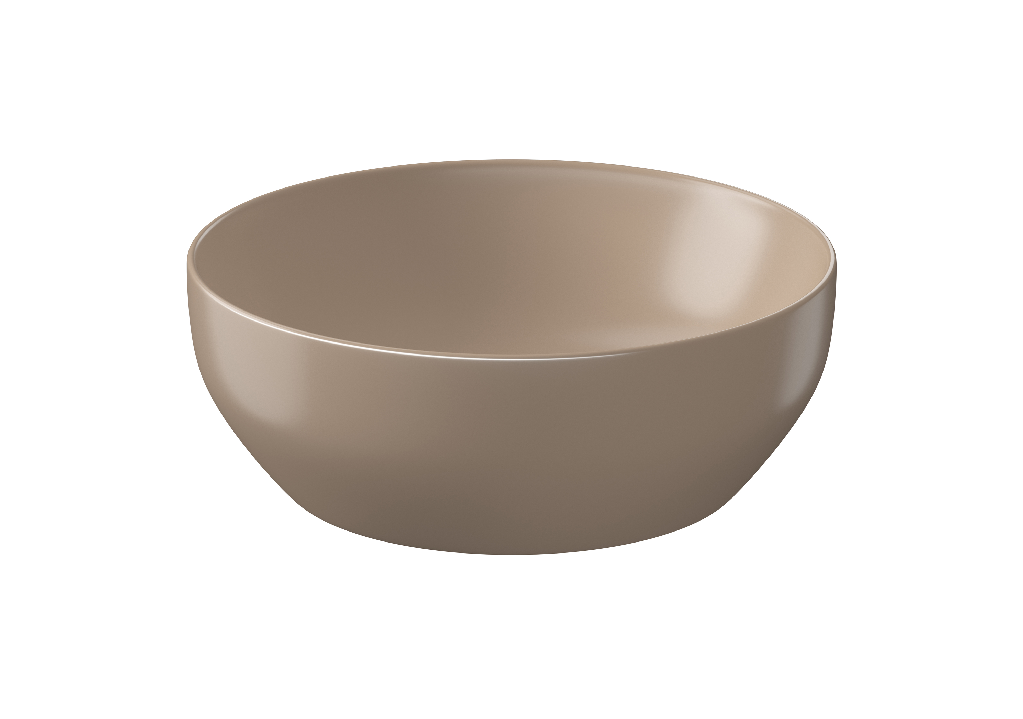 Cersanit Larga lavabo 40x40 cm rotonda da appoggio marrone/beige K677-046