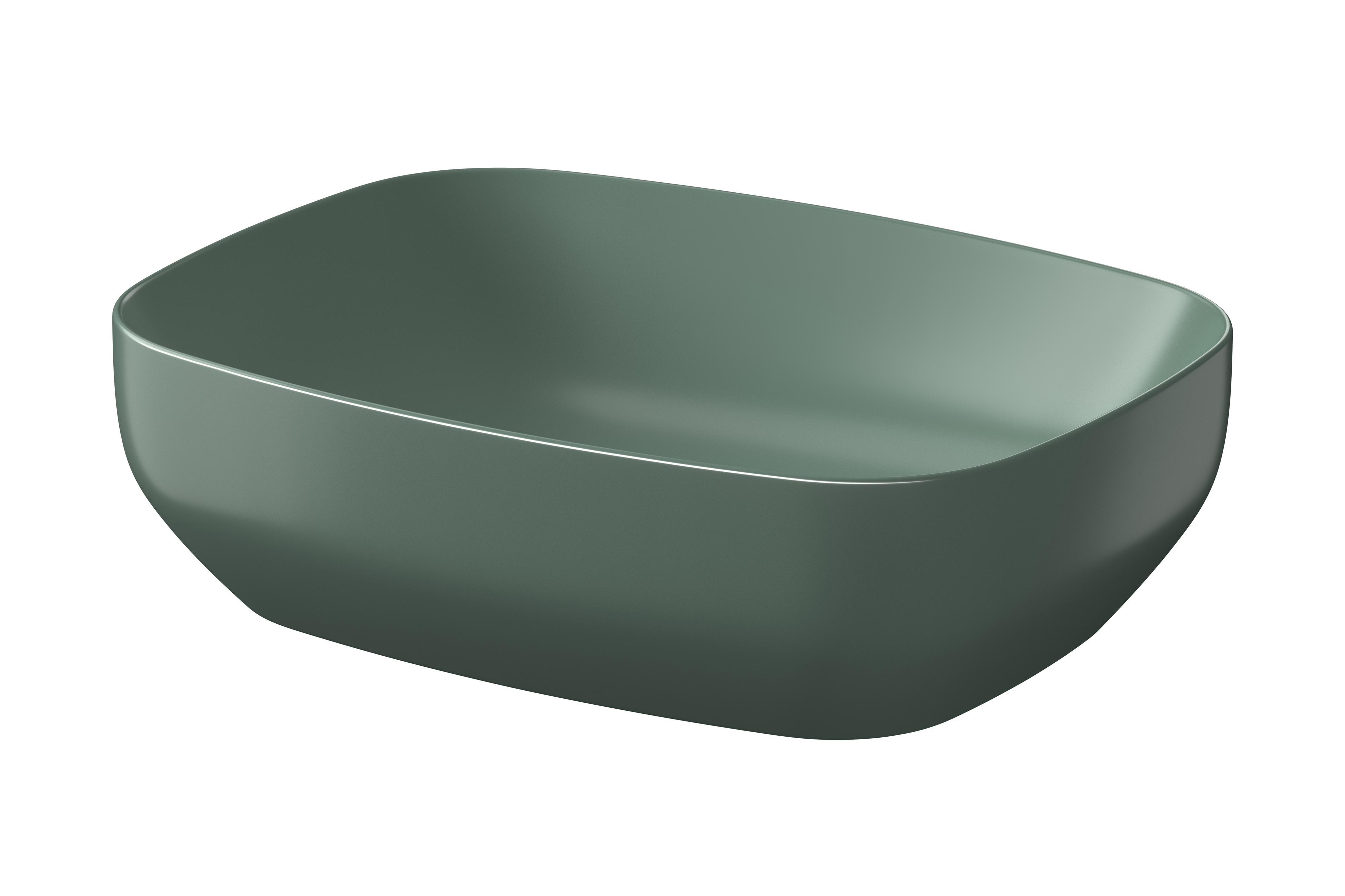 Cersanit Larga lavabo 50x38.5 cm rettangolare da appoggio verde K677-065