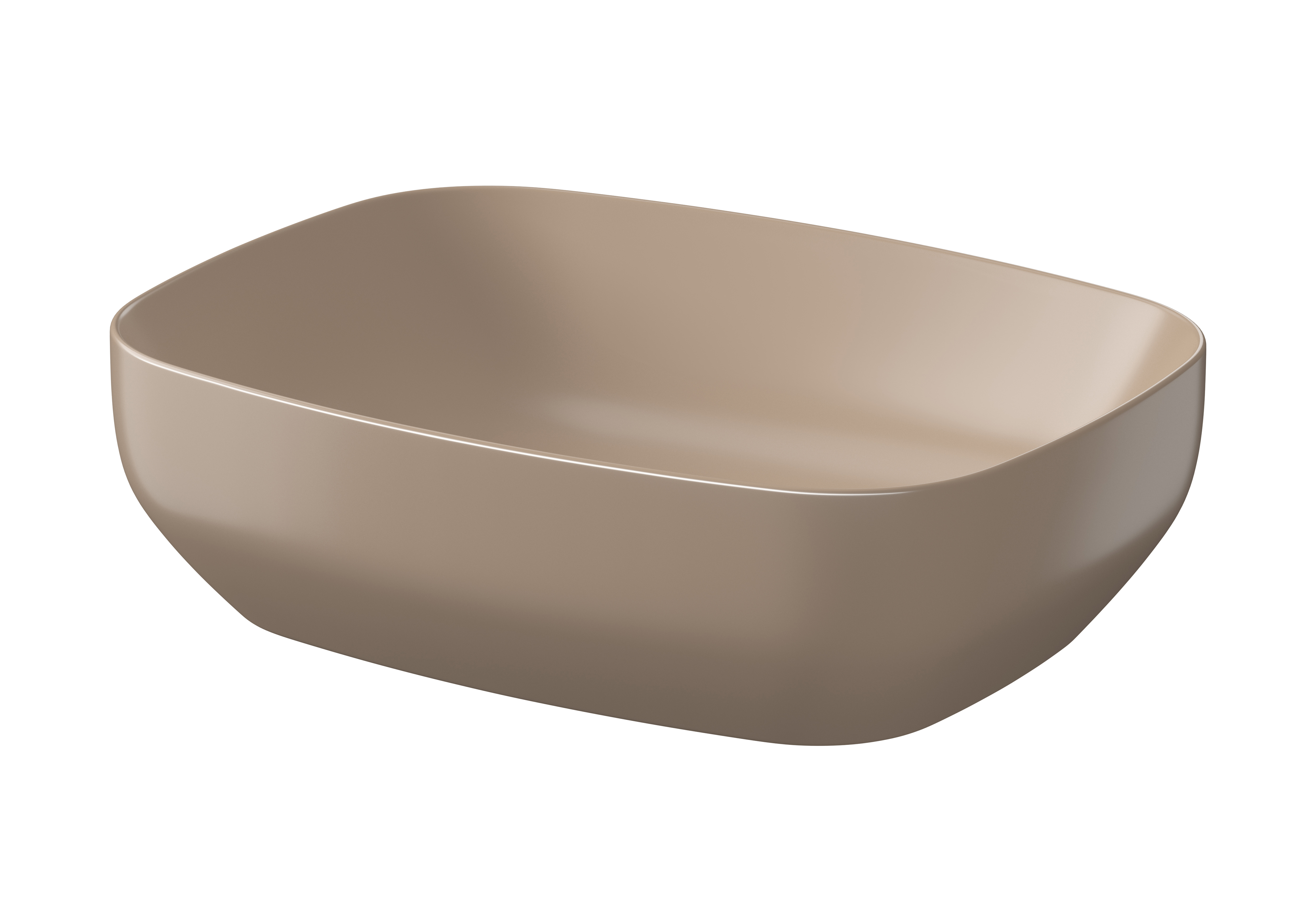 Cersanit Larga lavabo 50x38.5 cm rettangolare da appoggio marrone/beige K677-063