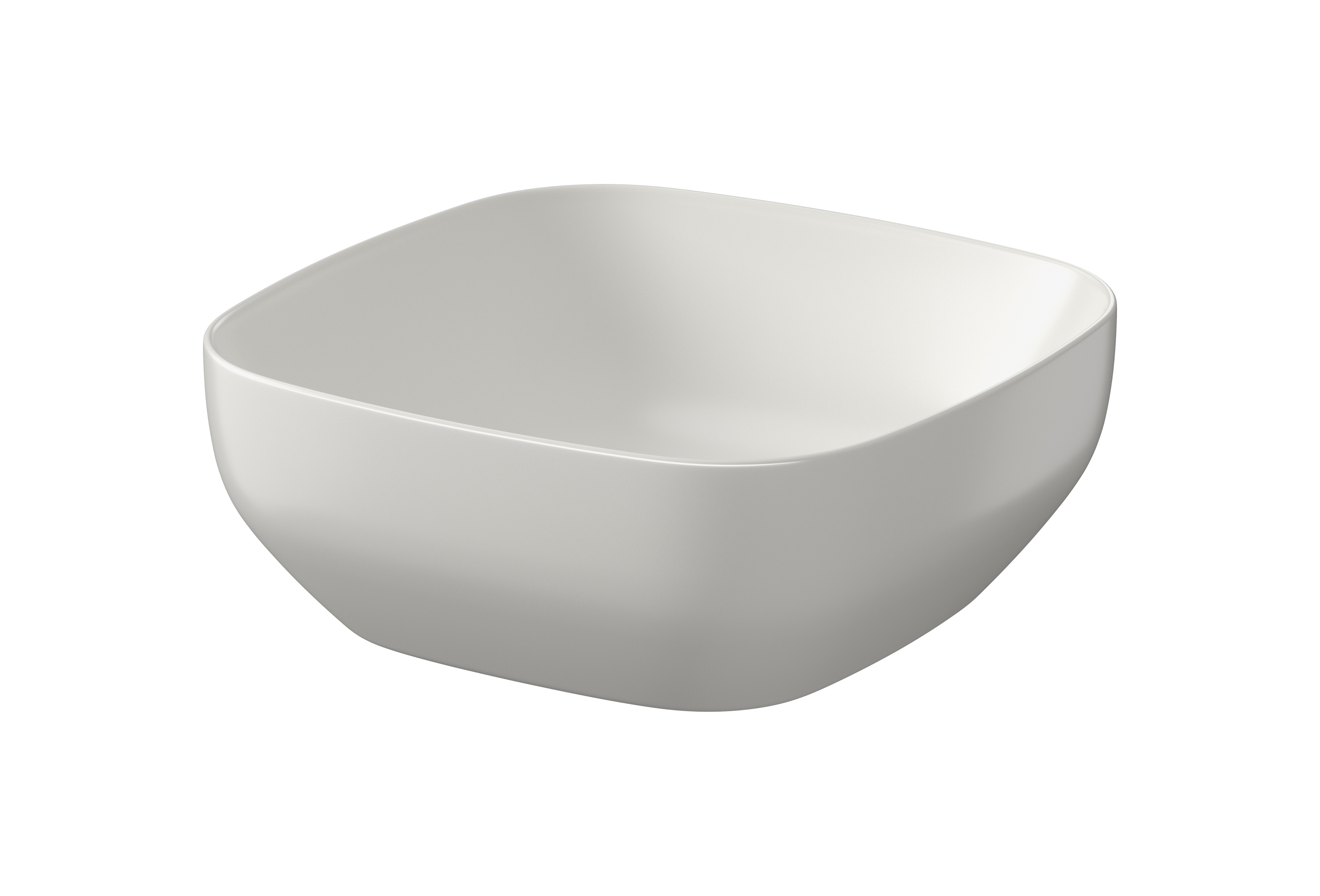 Cersanit Larga lavabo 38x38 cm quadrata da appoggio grigio/pietra K677-056