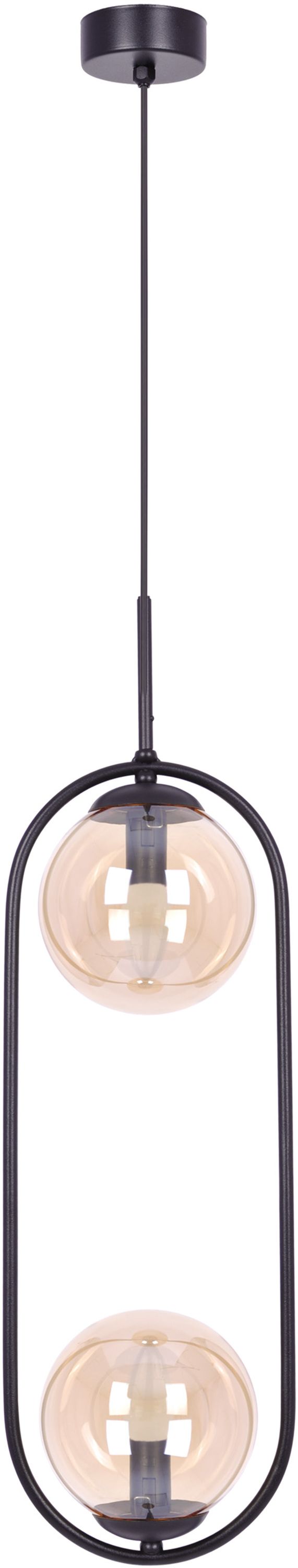 Kaja Venta lampada sospesa 2x40 W nero-ambra K-5121