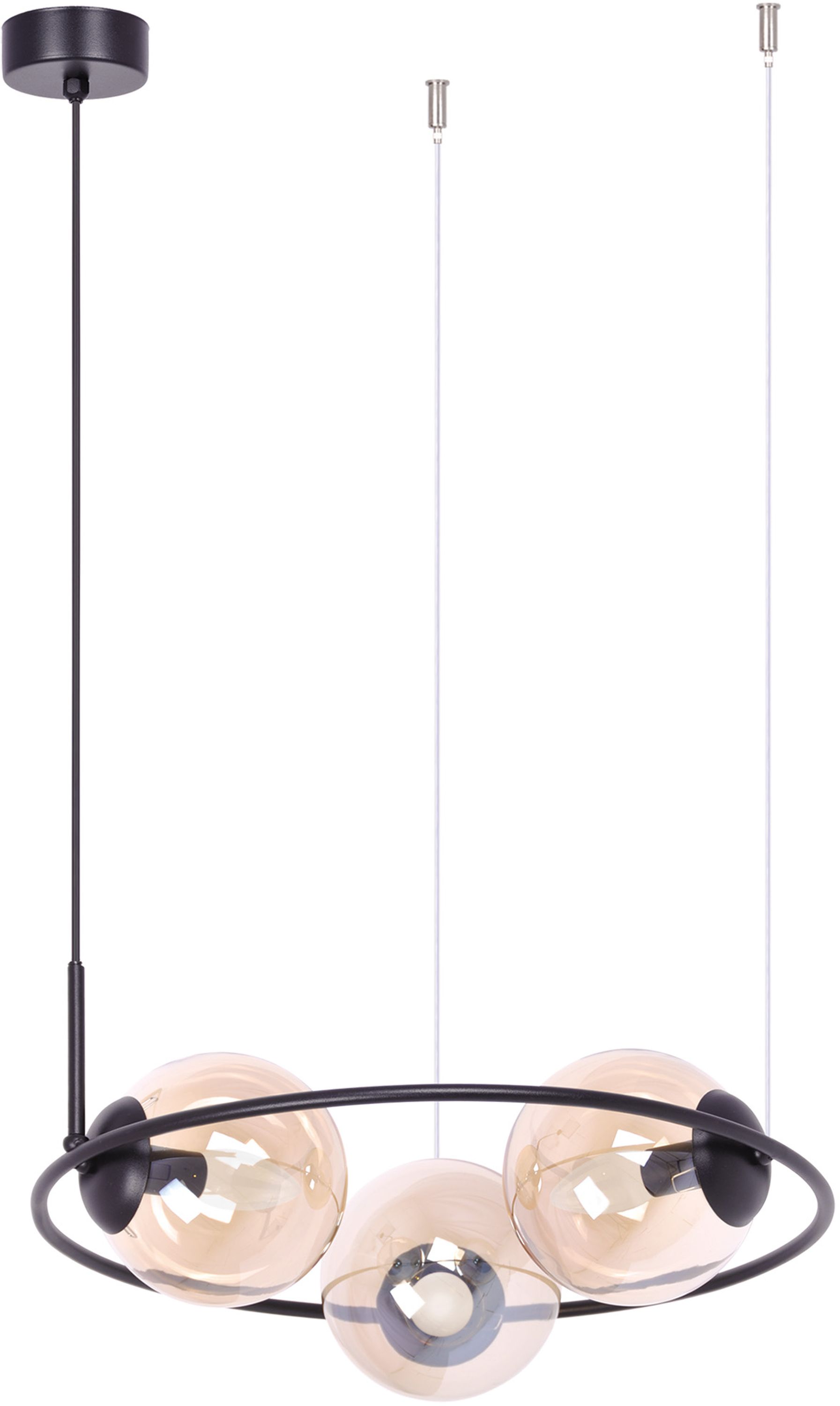 Kaja Venta lampada sospesa 3x40 W nero-ambra K-5124