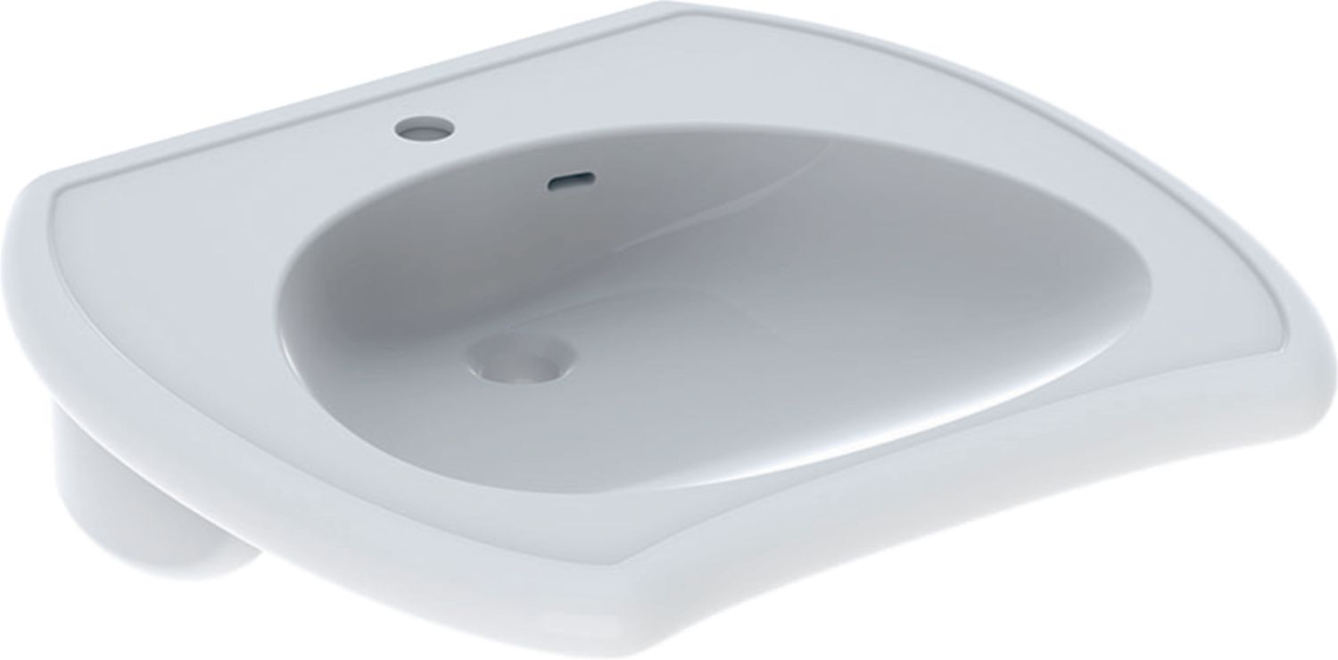Geberit Vitalis lavabo 65x60 cm a parete per disabili bianco lucida 121766000