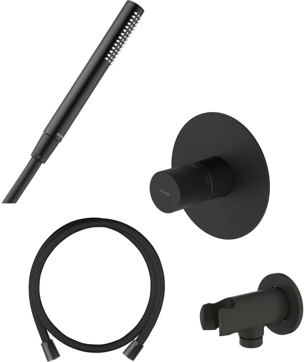 Set rubinetto per doccia Ksuro 02 12001030, prese d'acqua con supporto doccetta Oltens Hvita 39304300, 37102300, 37200300