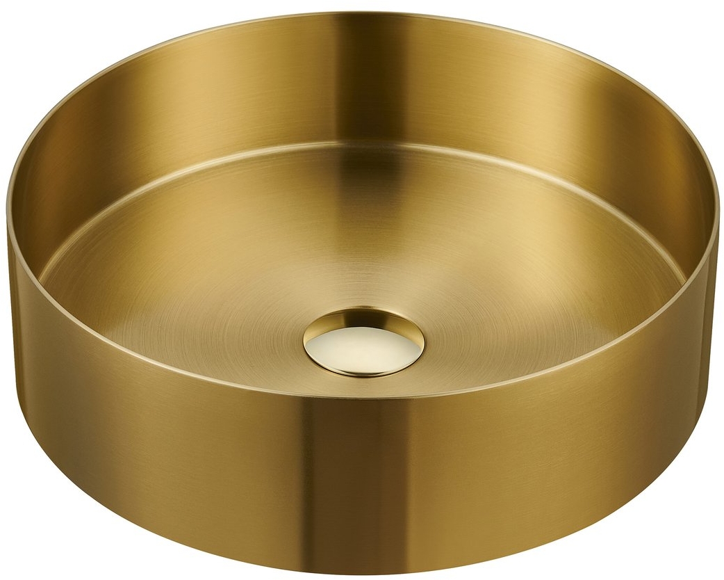 Sapho lavabo 38x38 cm rotonda da appoggio oro AU201