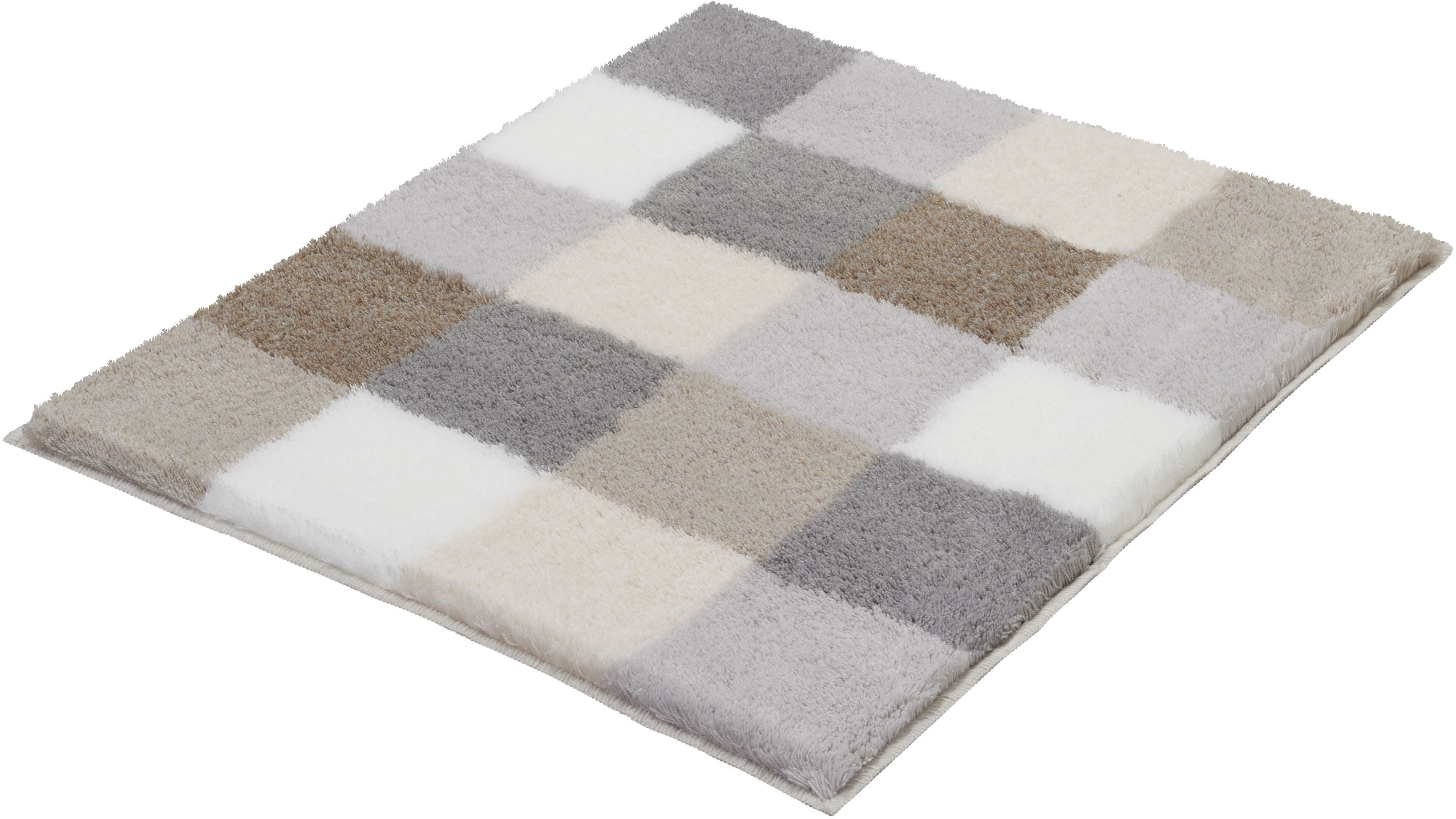 Kleine Wolke Caro tappetino da bagno 65x55 cm rettangolare grigio-beige 5426287539