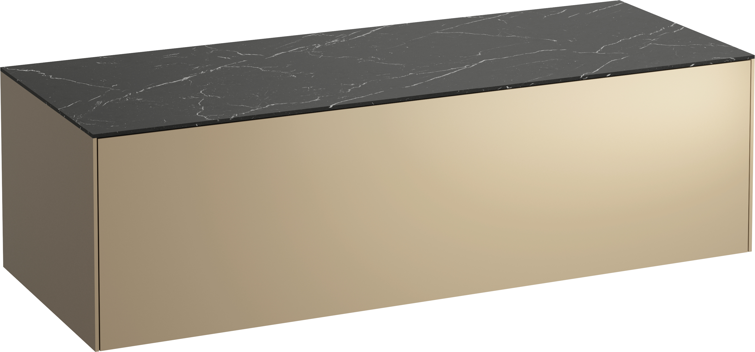 Laufen Sonar armadietto con piano 117.5x45.5x34 cm sottolavabo sospeso nero-oro H4054200341401