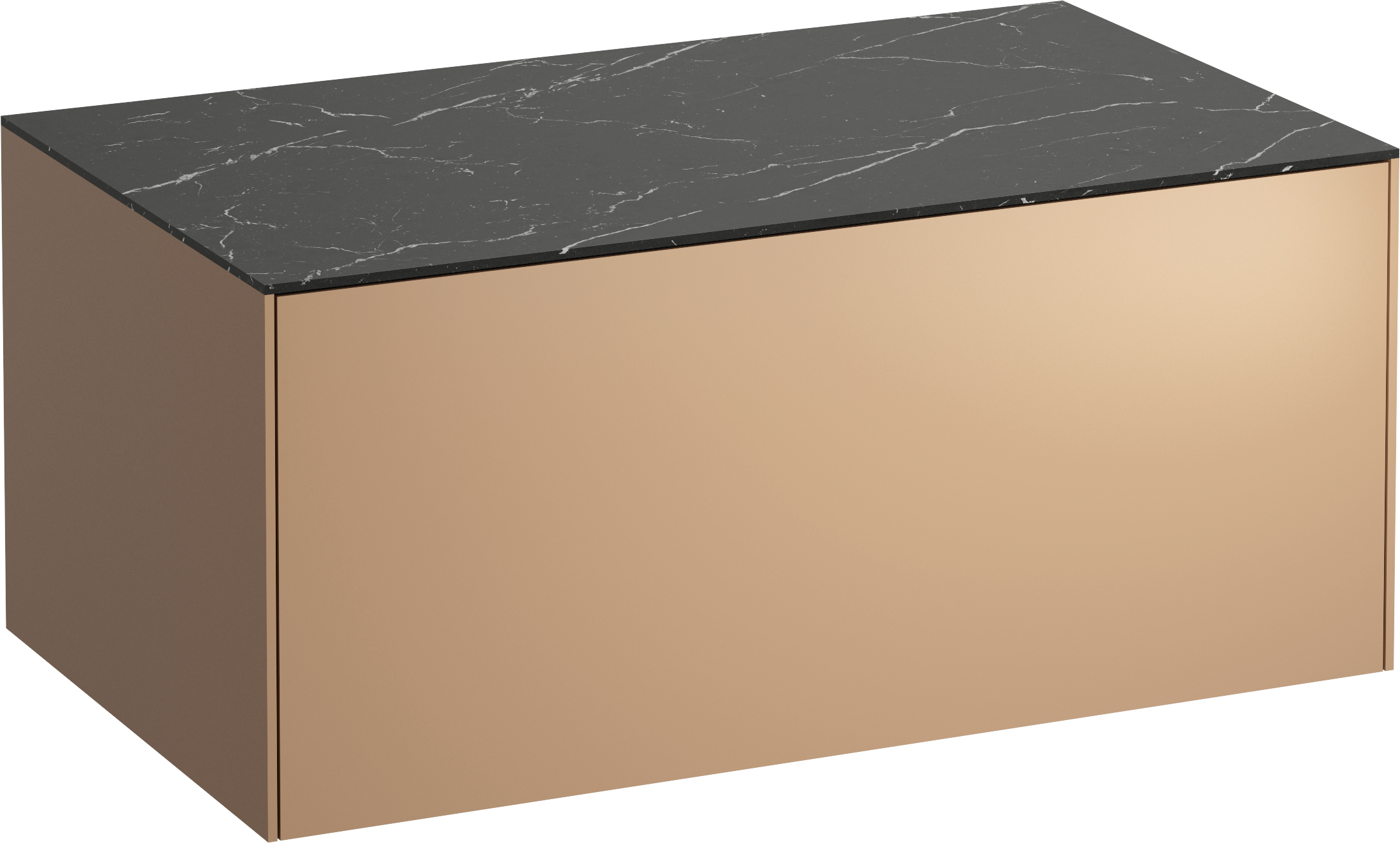 Laufen Sonar armadietto con piano 77.5x45.5x34 cm sottolavabo sospeso nero-rame H4054100341411