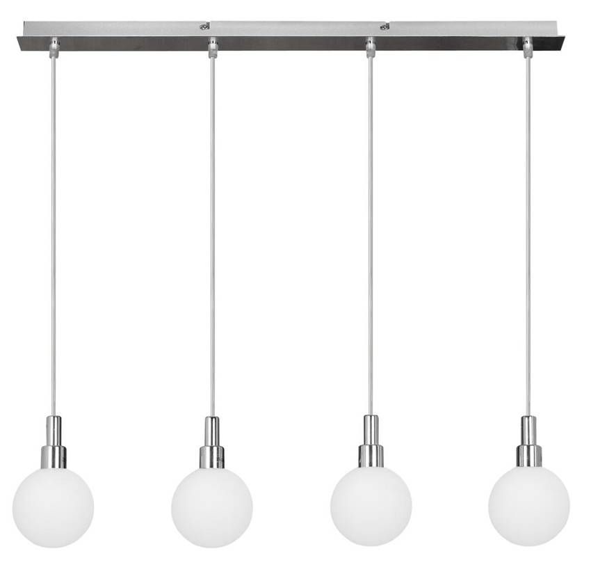 Candellux Maldus lampada sospesa 4x40 W bianco-cromo 34-01474