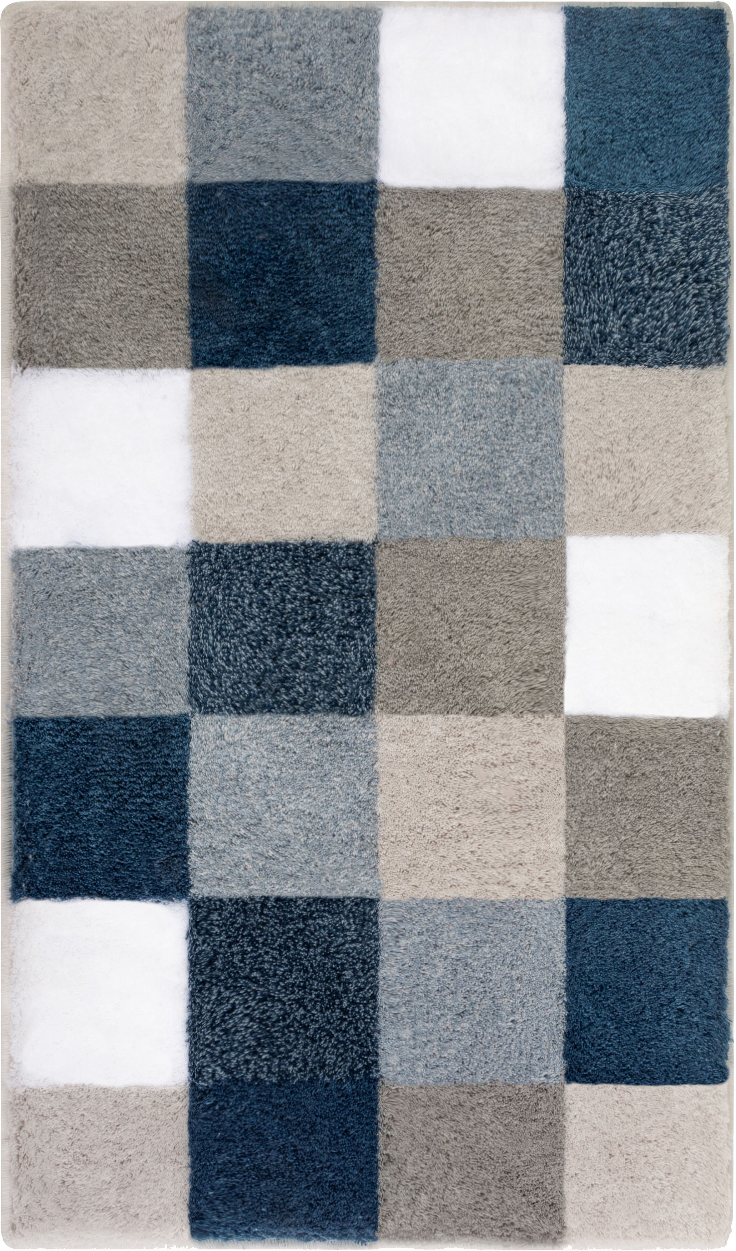 Kleine Wolke Caro tappetino da bagno 120x70 cm rettangolare bianco-grigio-beige-marrone-nero-mix di colori 5426783225