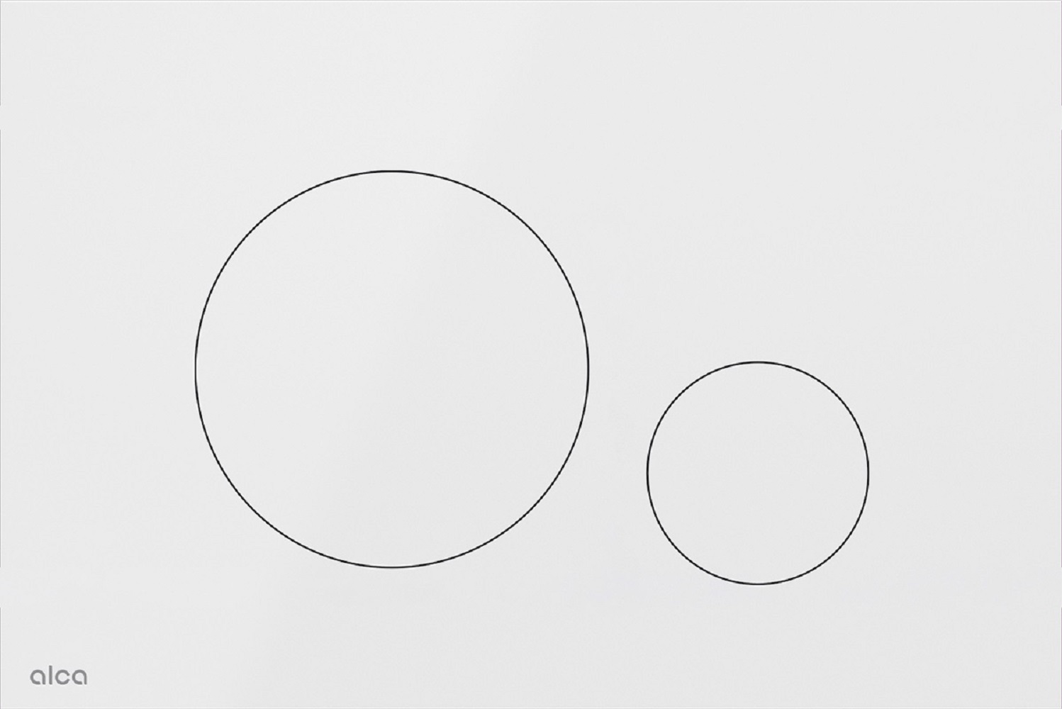 Alca Flat placca di comando per WC bianco TURN-WHITE