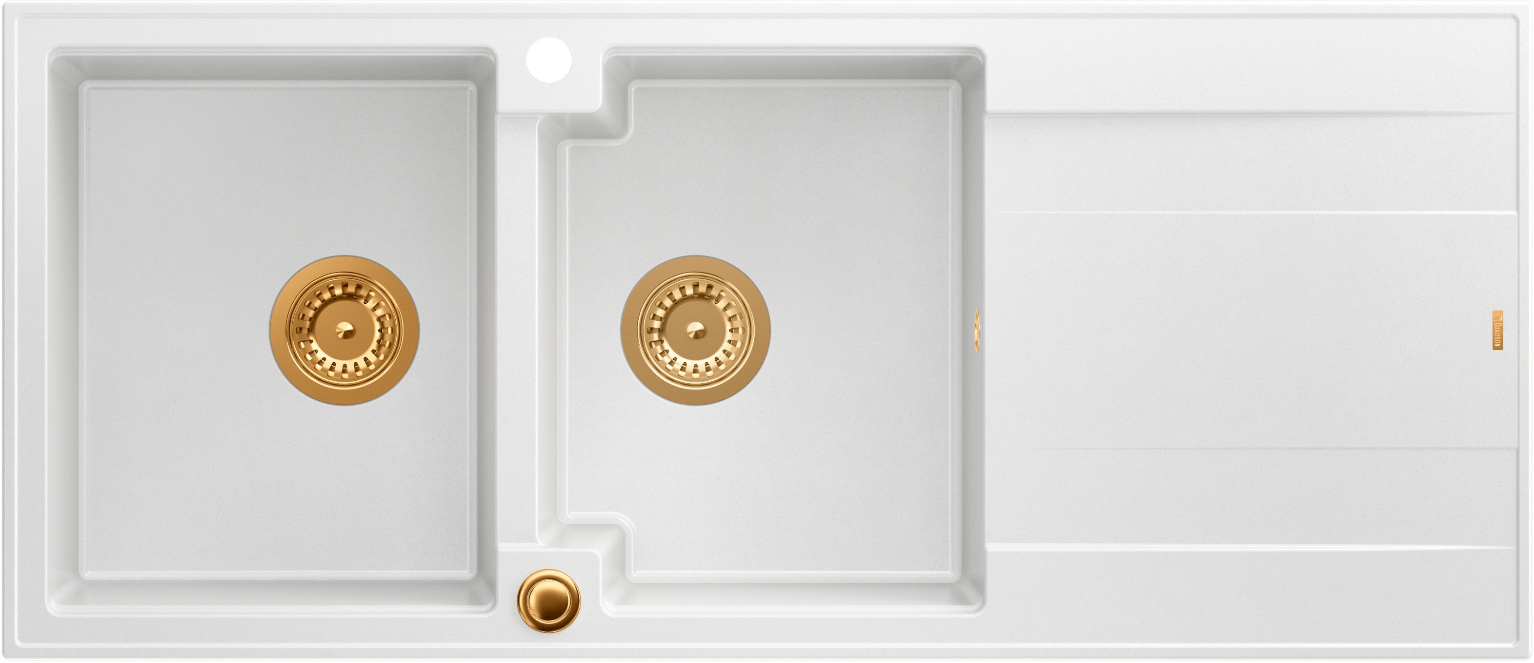 Quadron Evan lavello graniteq 116x50 cm bianco HQE11650U1_PVDC1_P2O