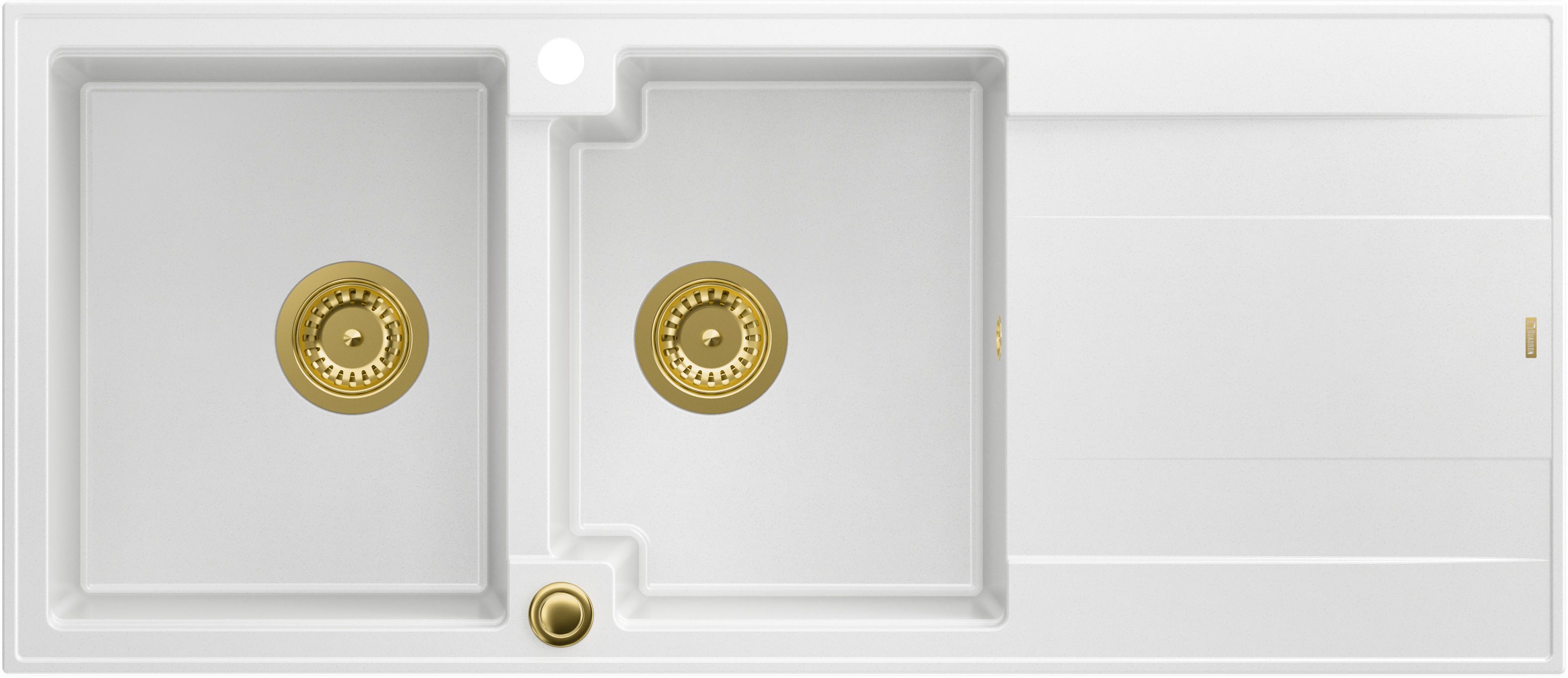 Quadron Evan lavello graniteq 116x50 cm bianco HQE11650U1_PVDG1_P2O