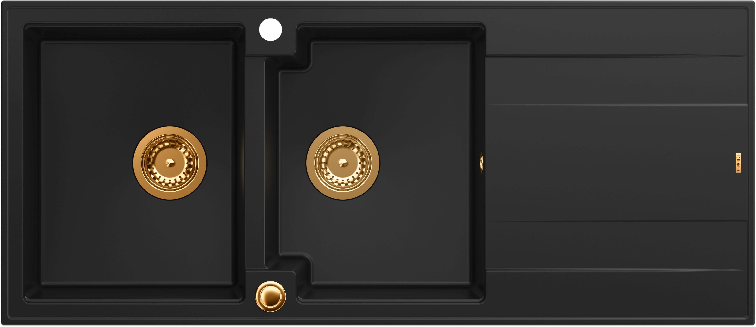 Quadron Evan lavello graniteq 116x50 cm nero HQE11650U7_PVDC1_P2O