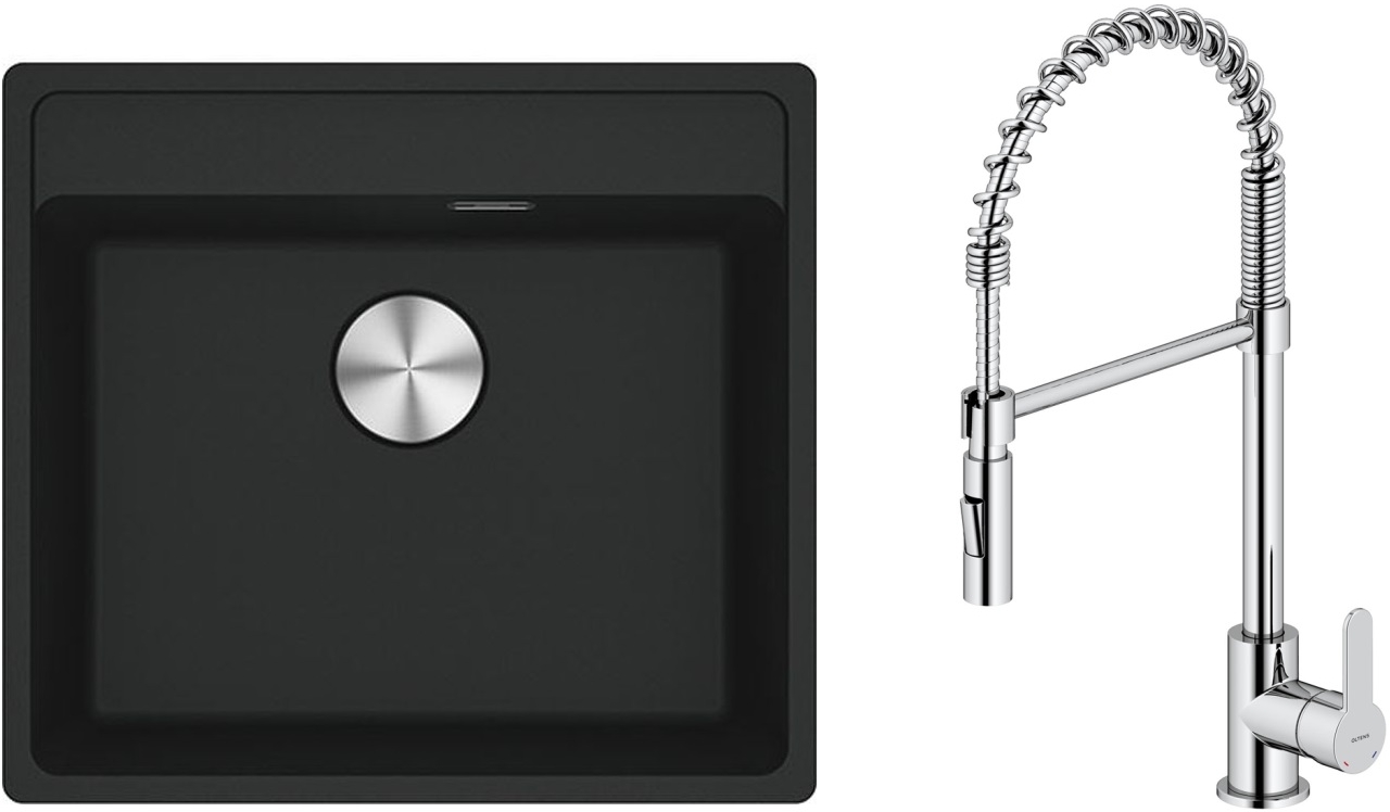 Set lavello in granito Franke Maris 114.0661.642, rubinetto da cucina Oltens Duf 35203100