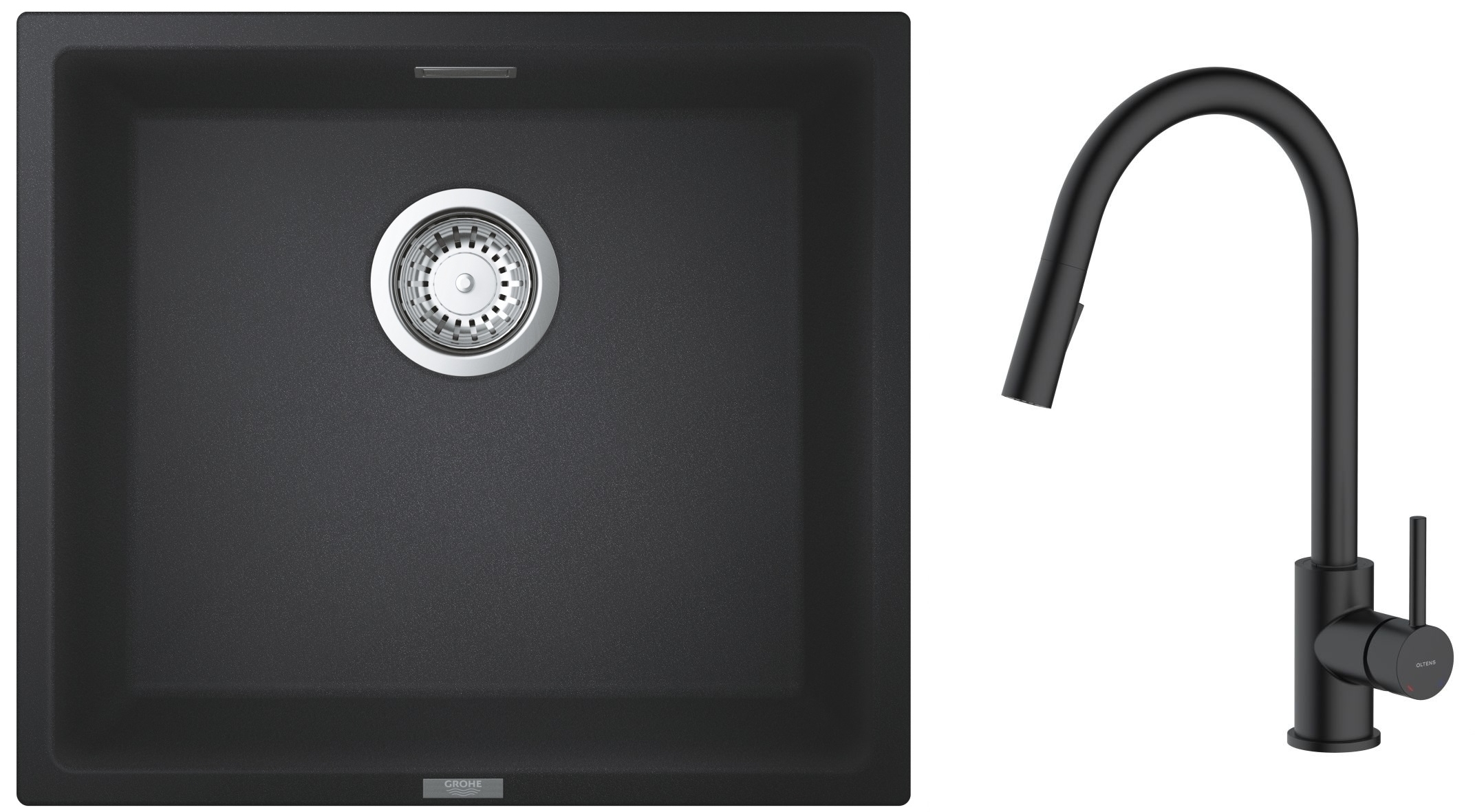Set lavello in granito Grohe K700 31653AP0, rubinetto da cucina Oltens Litla 35204300