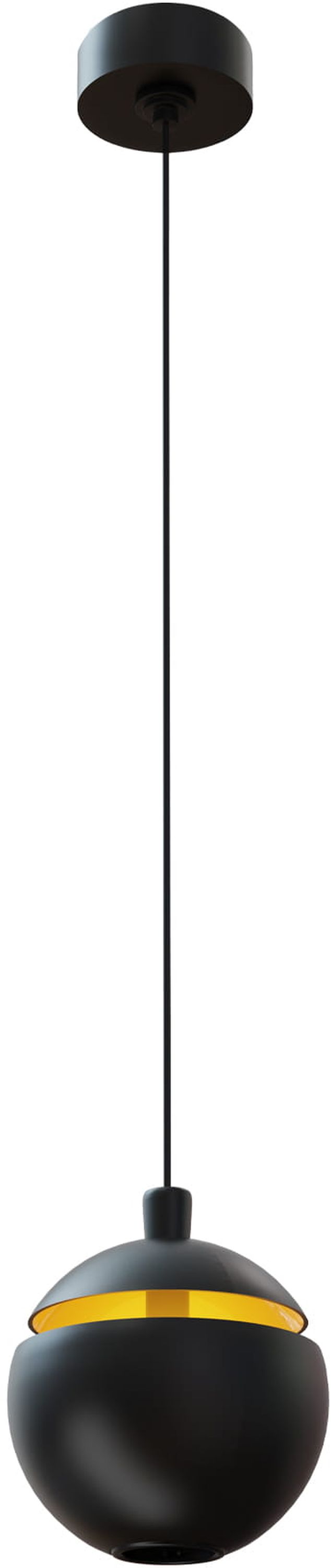 MaxLight Cometshine lampada sospesa 1x8 W nero-oro P0472