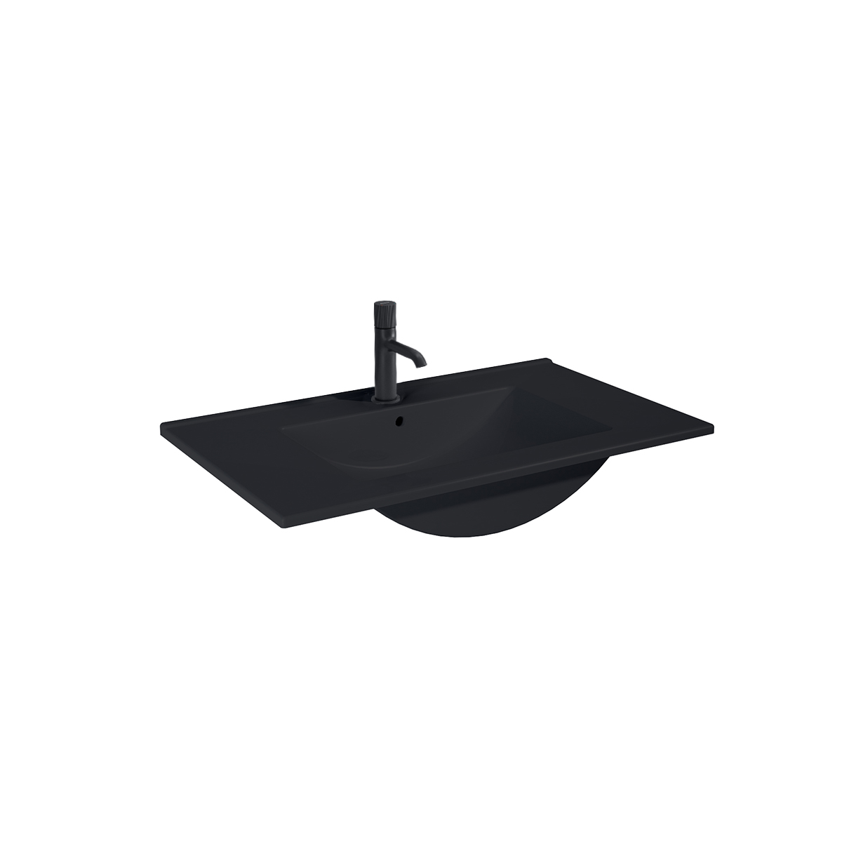 Oltens Vernal lavabo 81x46 cm rettangolare da mobile nero 41206300