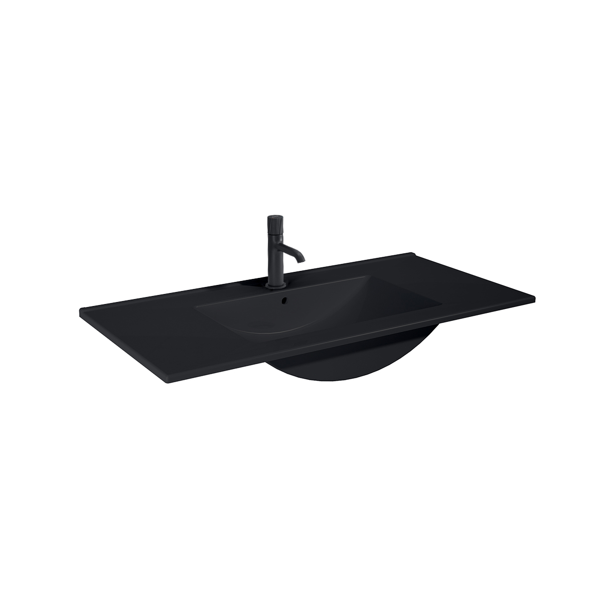 Oltens Vernal lavabo 101x46 cm rettangolare da mobile nero 41207300