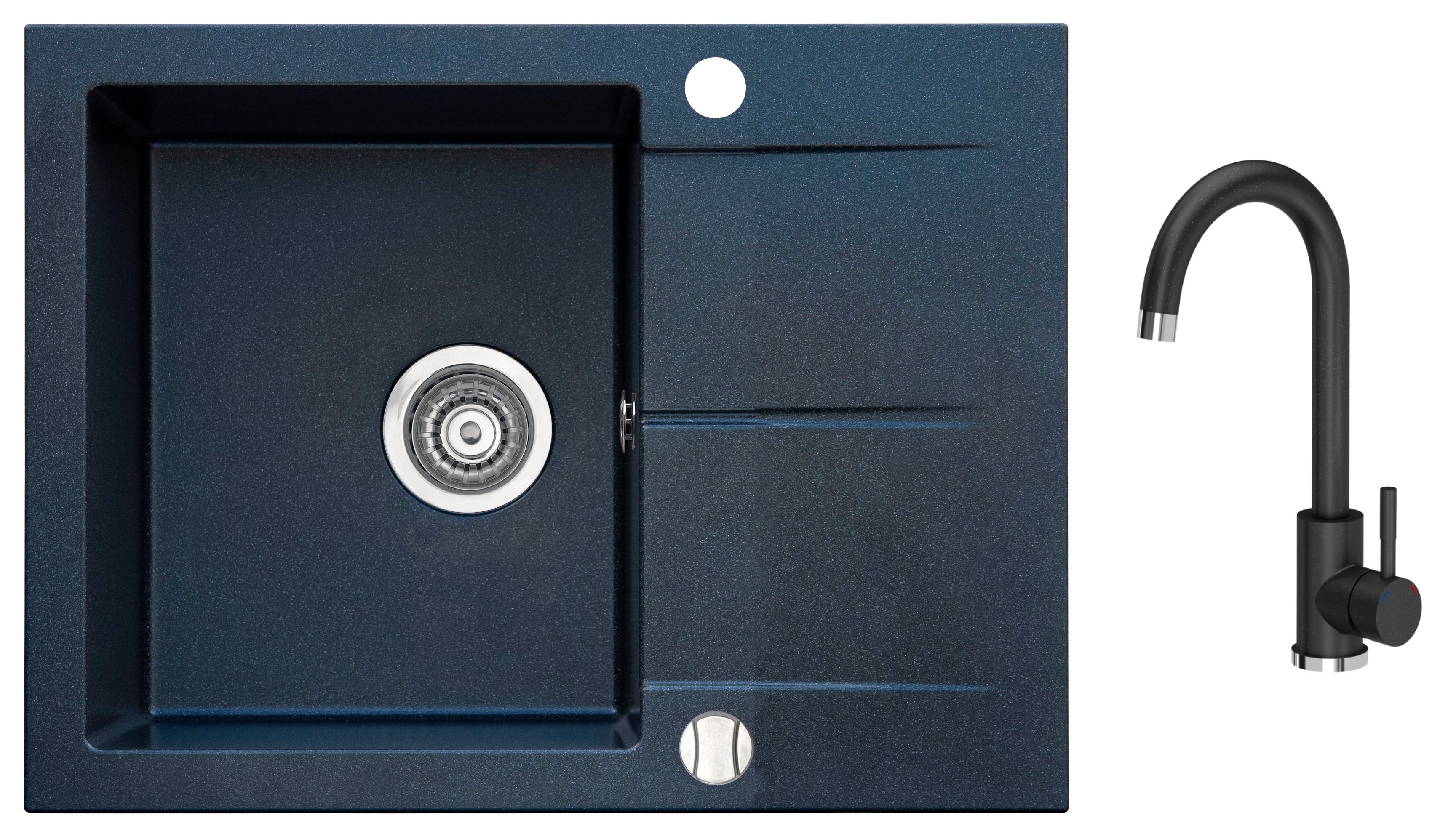 iceBerg San lavello con rubinetto nero/nero ZZB1411ABM